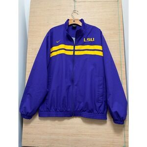 Nike‎ LSU Tigers Purple Gold Track Jacket Windbreaker Full Zip Mens Size L